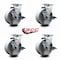 Service Caster Tool Box Caster Wheel Set 5'' Semi Steel Cast Iron Swivel Casters, 4PK TOOL-SCC-20S520-SSR-TLB-4 - alternate 2